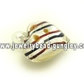 multi colors stripe lampwork glass pendant