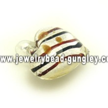 multi colors stripe lampwork glass pendant