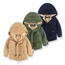 Chaquetas para bebés y niños de pieles calientes de invierno a prueba de viento