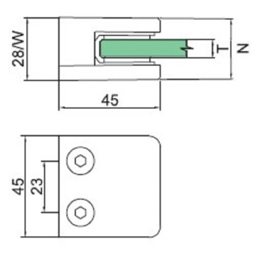 Pinza de vidrio pequeña D para gafas de 6-8mm