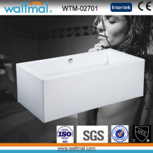 Big Rectangle Acryl Freistehende Soak / Soaking Bathtub (WTM-02701)