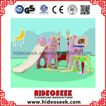 Indoor Plastic Slide and Swing Sets with Football for Toddler