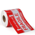 Custom print fragile shipping label adhesive warning sticker