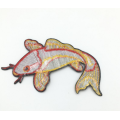 Broderie Poissons Applique pour Vestes Carpe Marron