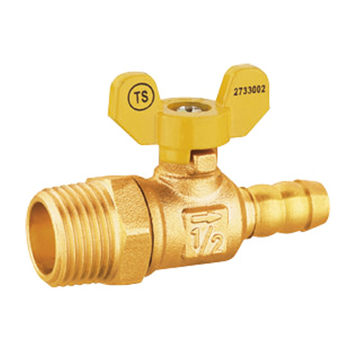 J2039 brass male screw leakproof gas ball valve with mouth