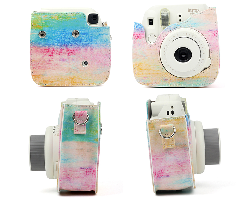 Watercolor Instax Camera Case Details 2