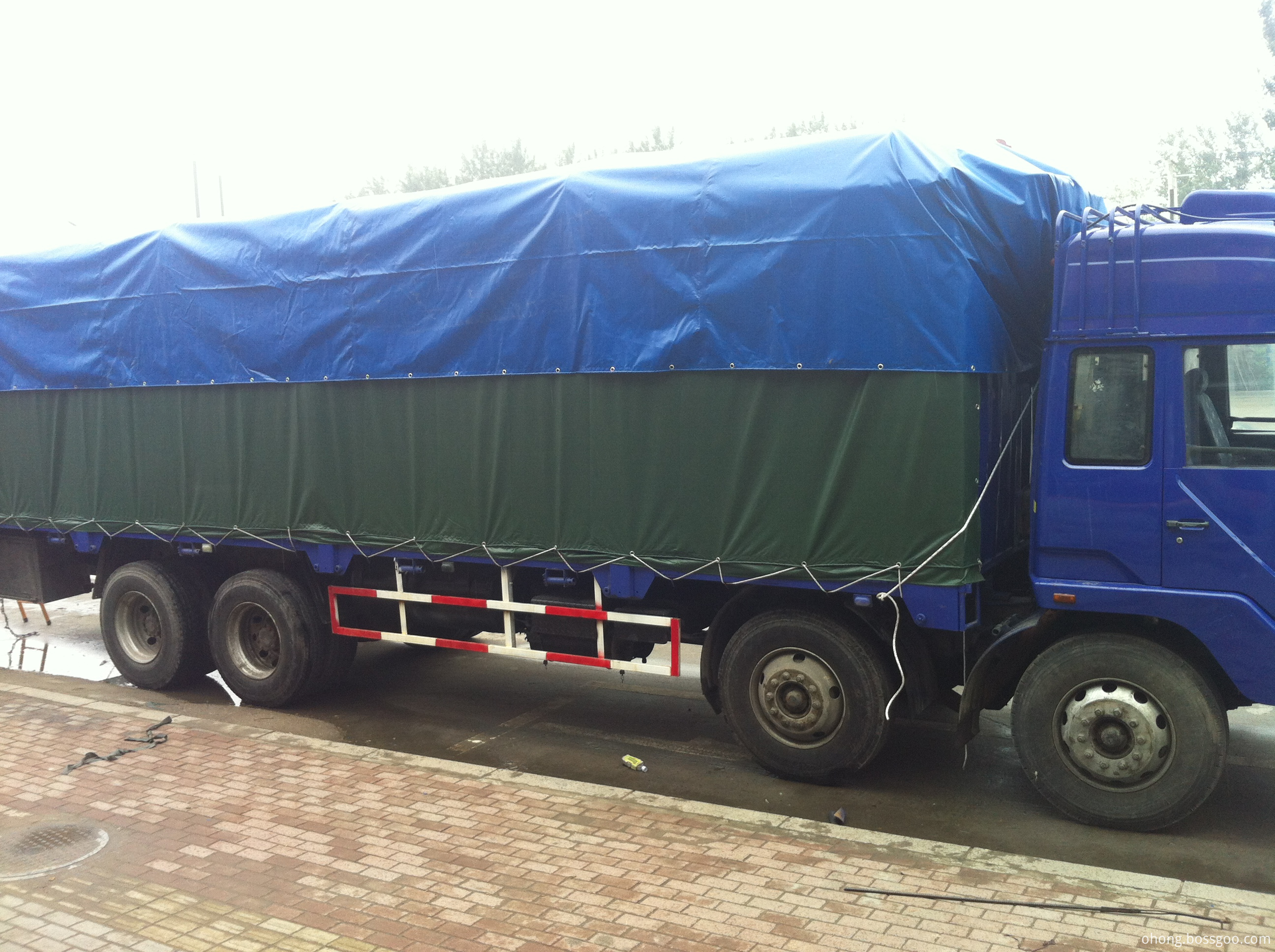 Blue truck PE tarpaulin