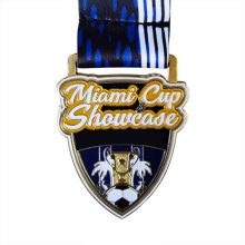 Custom design sport football cup enamel medal