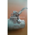 DN15 Good Quality Heavy Type R-PTFE Stainless Steel /Cast Steel Double Thread Float 2-PC Ball Valve Locking Lever Available