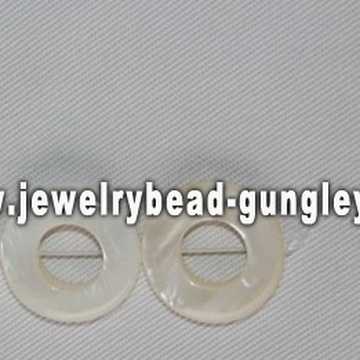 donut shape freshwater shell beads