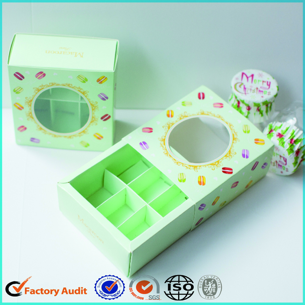 Drawer Macarons Packing Box Printing Window