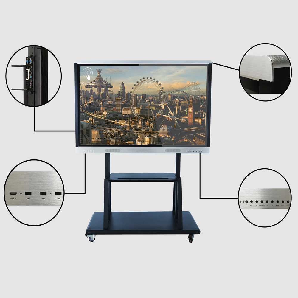 70 inches smart LED panel with mobile stand