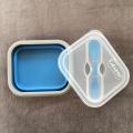 Collapsible food containers silicone bento box silk-screen
