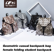 New geometric Diamond backpack bag female folding student backpack fashion casual backpack bag