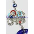 Elephant Wall Hanging Amulet Handmade Evil Eye Bead