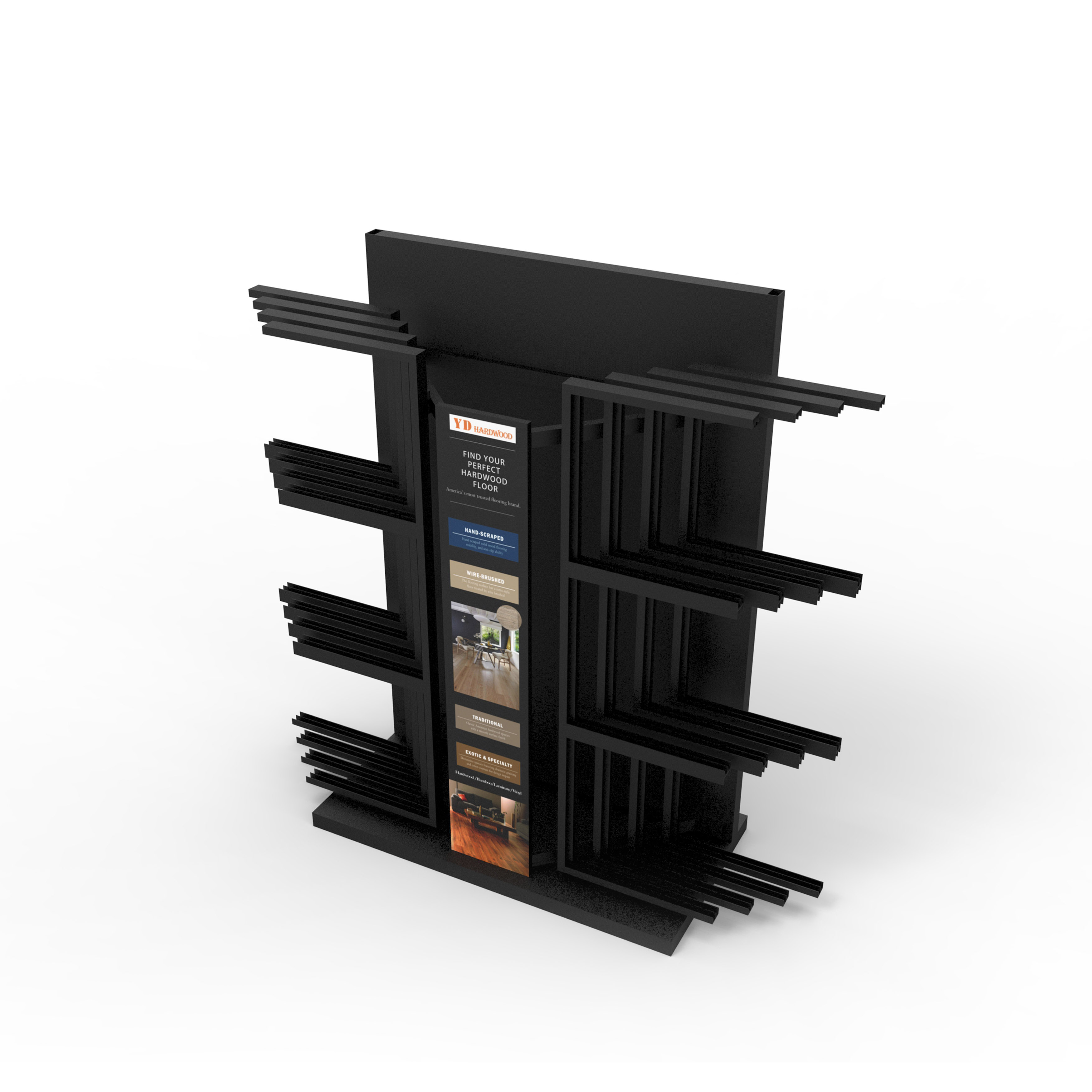 Heavy Bearing Board Display Stand With Hinges