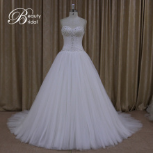 Ak005 belle robes de photos de haute qualité de dentelle mariée mariage robe 2016