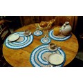 Handmade Milk Cotton Yarn Crochet Table Placemats Colorful Crochet Cup Coaster