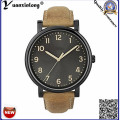 Diseño Simple YXL-379 reloj militar cuero correa moda reloj de pulsera para hombre moda relojes Sport Casual muñeca reloj reloj de cuarzo