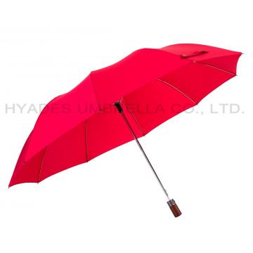 Unisex Auto Open 2 Folding Umbrella Plain Colored