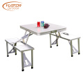 Mesa de camping plegable para 4 personas con asientos