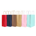 Printed kraft paper die cut flat bottom bag