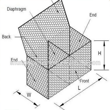 Boîte de treillis métallique hexagonal d&#39;usine réelle à vendre