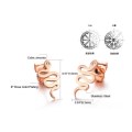 New Arrial Fashion Rose Gold Snake Shape Stud Earring