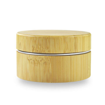 Eco-friendly bamboo aluminum jar natural bamboo shell