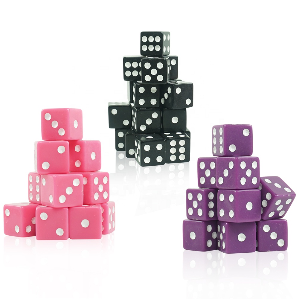 Quality Acrylic Game Dice Set With White Dots