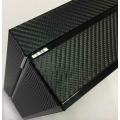 Empty Black Carbon Fiber Leather MDF Wood Box