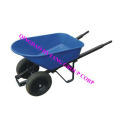 120L plastic tray 16"*4"  wheels wooden handle wheelbarrow