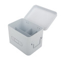 Metal White Medicine First Aid Kit Storage Canister