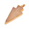 Gilding 18K Natural Gemstone Crystal Jewelry Arrow Pendant