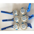 Ss316L Stainless Welded and Thread Multi-Position Sanitary Butterfly Valve