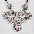 jewelry european pink sakura acrylic beads diffuser multi colored crystal necklace