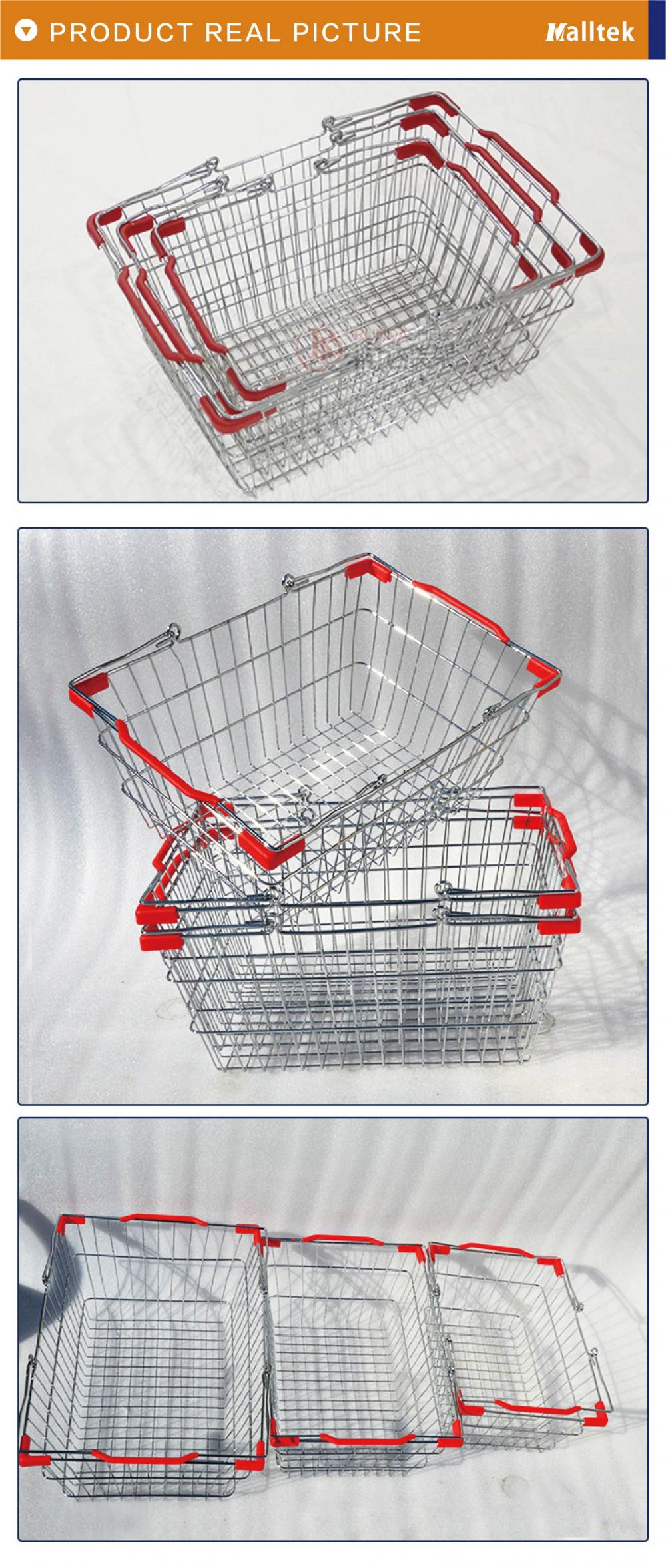 High-quality retail store metal wire shopping basket High-quality retail store metal wire shopping basket