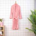 pink long  cotton bathrobe robes for women