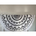 Impression 100% coton 150cm serviettes rondes avec gland