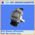 Komatsu excavator spare parts komatsu PC200-7 alternator 600-861-3410