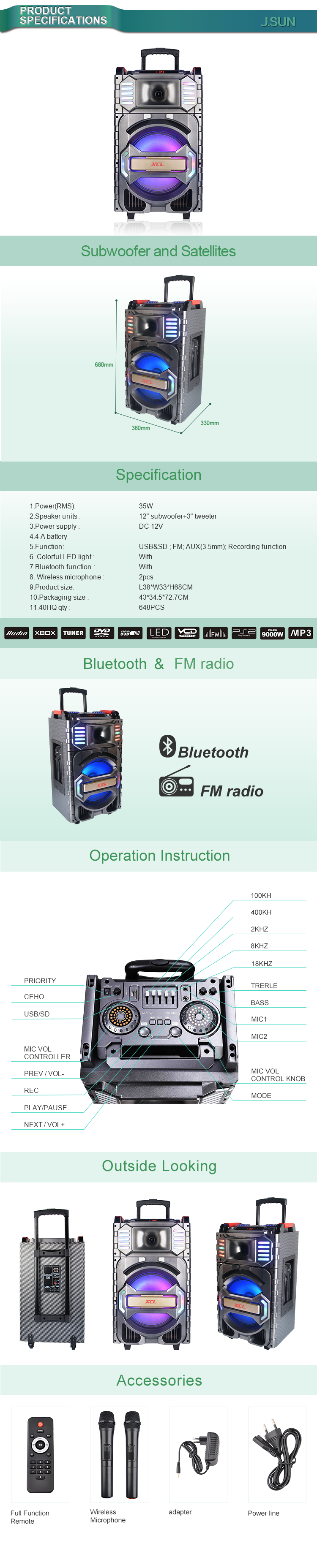 M 13 portable pa system