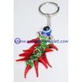 Turkish evil eye bell eleven red pepper key chain