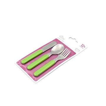 stainless steel children cutlery sets with plastic handle