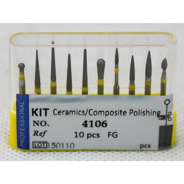 Dental Bur Kit - Cerámica / Composite Pulido