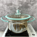 1.5L Borosilicate Clear Glass Cooking Pot Cookware