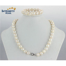 12-13mm Grade a Freshwater Near Round White Pearl Set