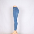 Jeans de cintura alta de mulheres jeans casuais diários jeans
