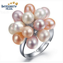 Moda Uva 3-4mm AAA Drop Adjustable Freshwater Pearl Ring