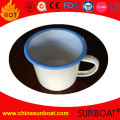 Carbon Steel Porcelain Enamel Mug/Tea Cup with Roll Rim