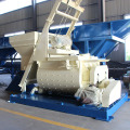 Pneumatic forced concrete mixer with ladder